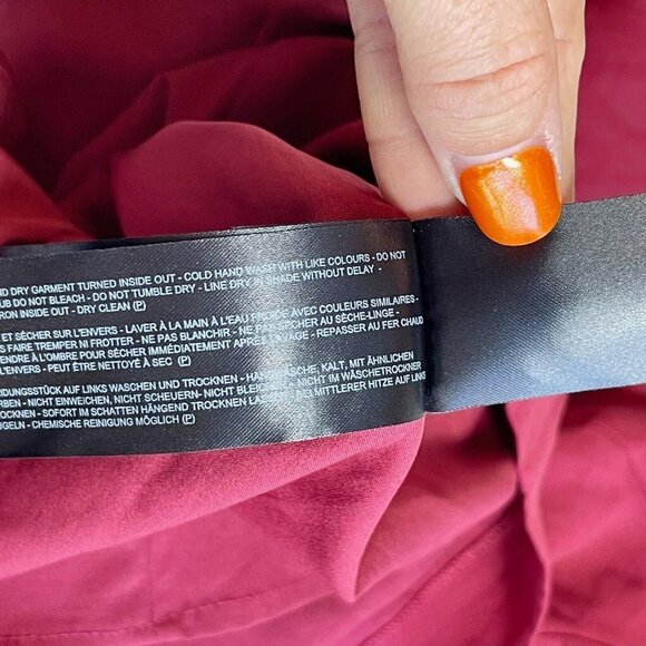 C/Meo Collective Womens Ruffle Puff Sleeve Mini Dress Red M Scoop Neck Zip - Picture 9 of 10